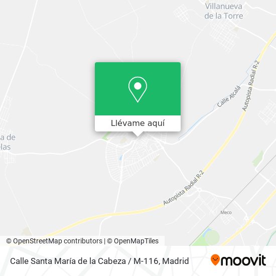 Mapa Calle Santa María de la Cabeza / M-116
