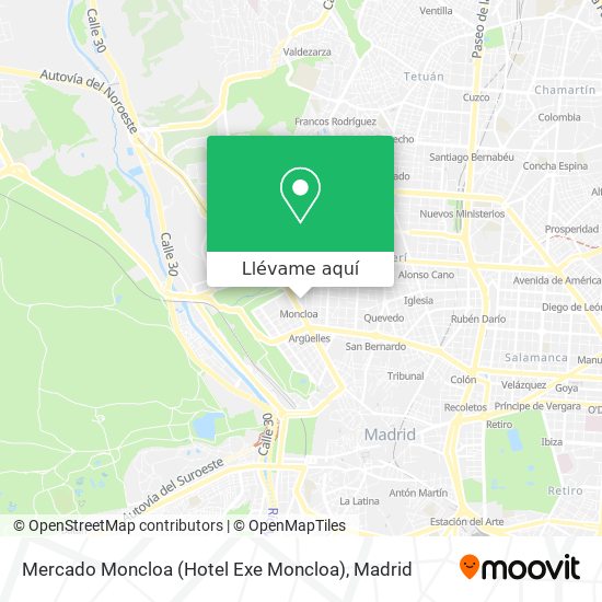 Mapa Mercado Moncloa (Hotel Exe Moncloa)