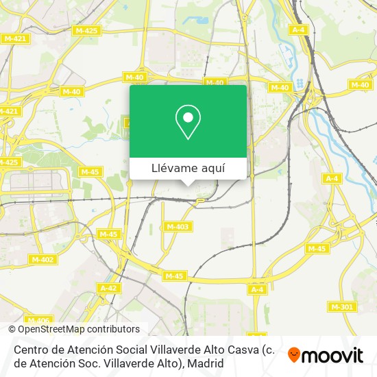 Mapa Centro de Atención Social Villaverde Alto Casva (c. de Atención Soc. Villaverde Alto)
