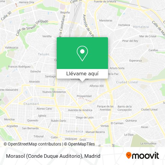 Mapa Morasol (Conde Duque Auditorio)