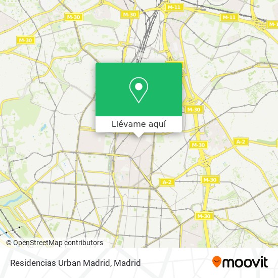 Mapa Residencias Urban Madrid