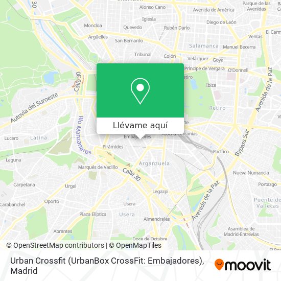 Mapa Urban Crossfit (UrbanBox CrossFit: Embajadores)