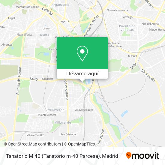 Mapa Tanatorio M 40 (Tanatorio m-40 Parcesa)