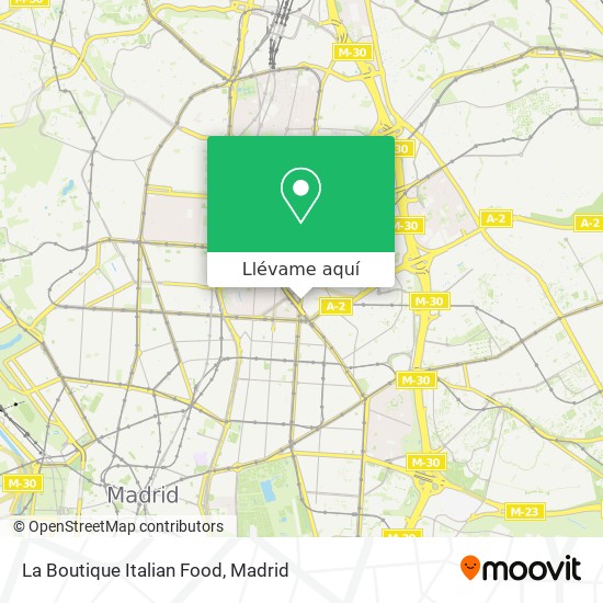 Mapa La Boutique Italian Food