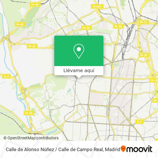 Mapa Calle de Alonso Núñez / Calle de Campo Real