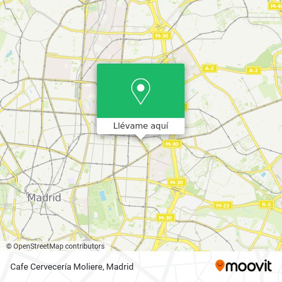 Mapa Cafe Cervecería Moliere