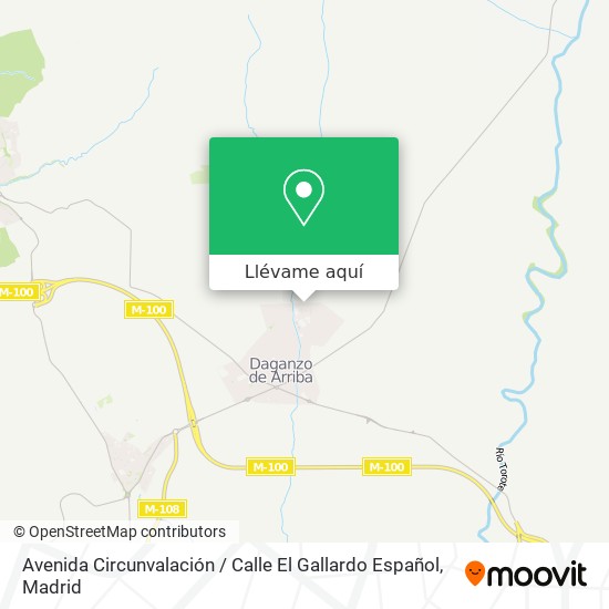 Mapa Avenida Circunvalación / Calle El Gallardo Español
