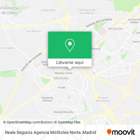 Mapa Reale Seguros Agencia MóStoles Norte