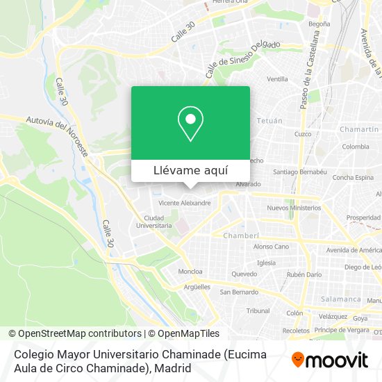 Mapa Colegio Mayor Universitario Chaminade (Eucima Aula de Circo Chaminade)