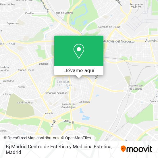 Mapa Bj Madrid Centro de Estética y Medicina Estética