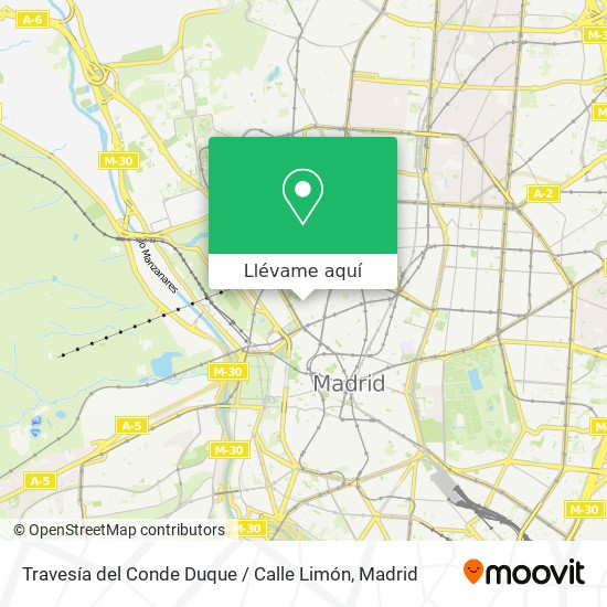 Mapa Travesía del Conde Duque / Calle Limón