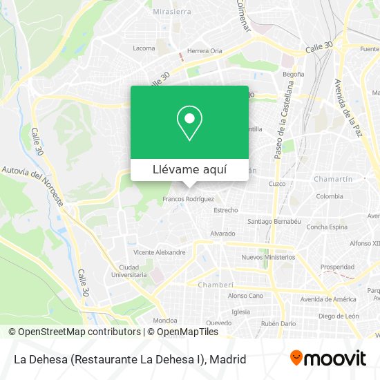 Mapa La Dehesa (Restaurante La Dehesa I)