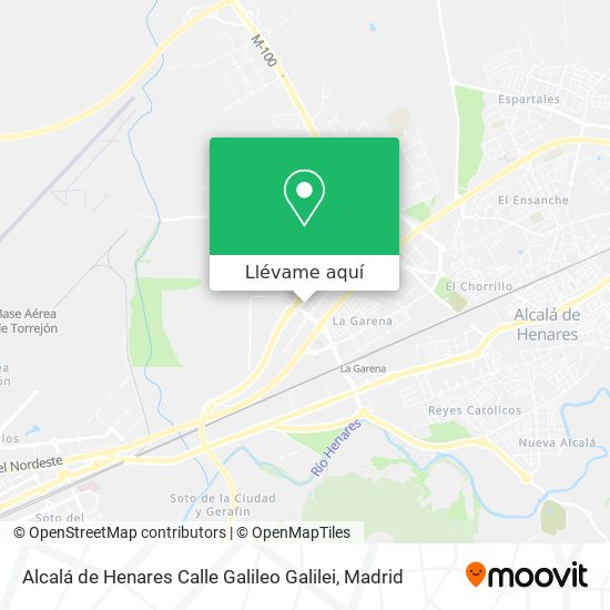 Mapa Alcalá de Henares Calle Galileo Galilei