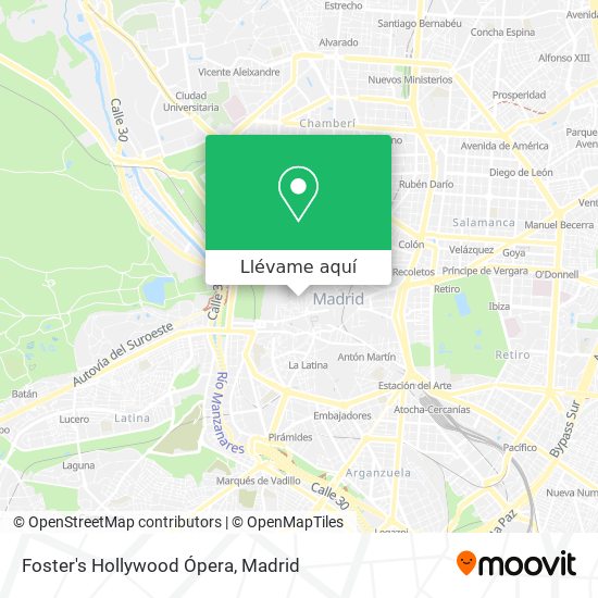 Mapa Foster's Hollywood Ópera
