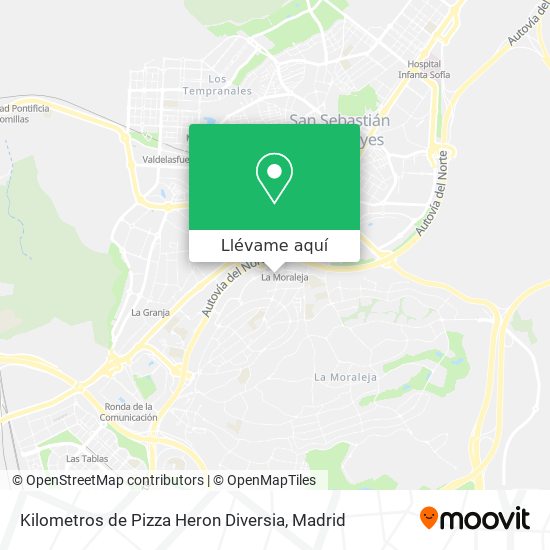 Mapa Kilometros de Pizza Heron Diversia