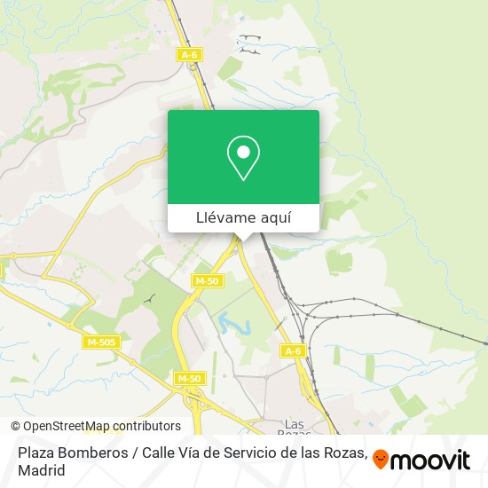Mapa Plaza Bomberos / Calle Vía de Servicio de las Rozas