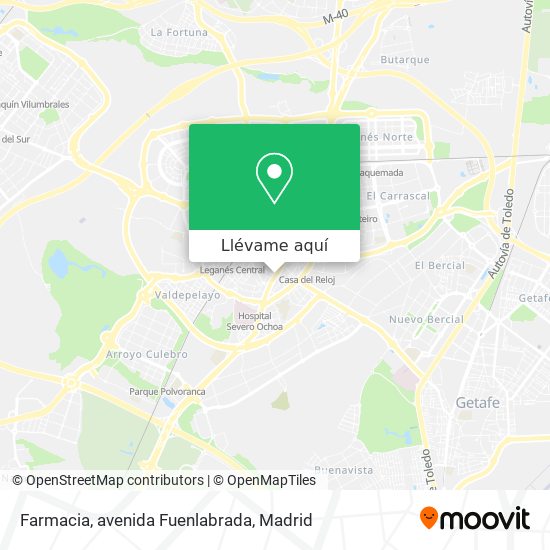 Mapa Farmacia, avenida Fuenlabrada