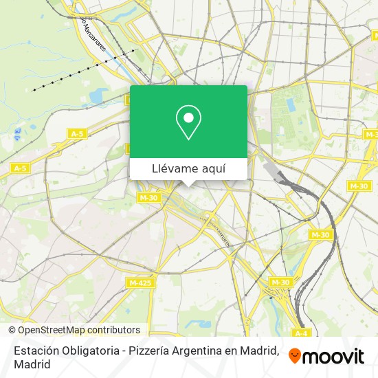 Mapa Estación Obligatoria - Pizzería Argentina en Madrid