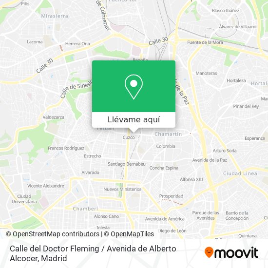 Mapa Calle del Doctor Fleming / Avenida de Alberto Alcocer
