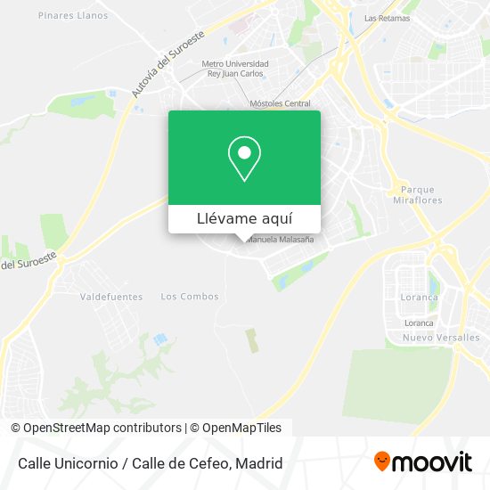 Mapa Calle Unicornio / Calle de Cefeo