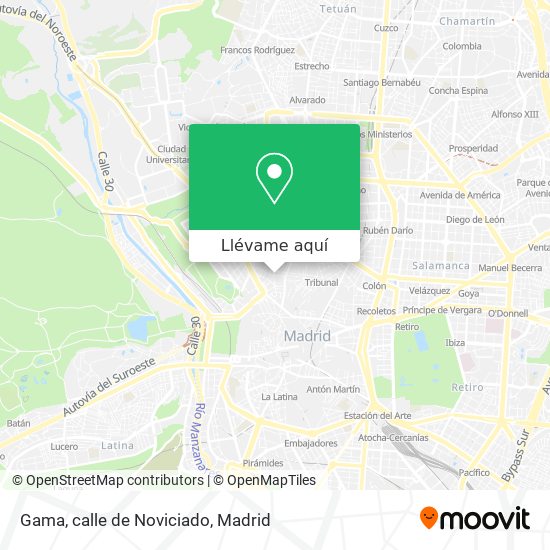 Mapa Gama, calle de Noviciado