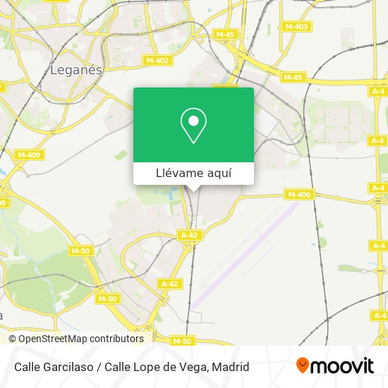 Mapa Calle Garcilaso / Calle Lope de Vega