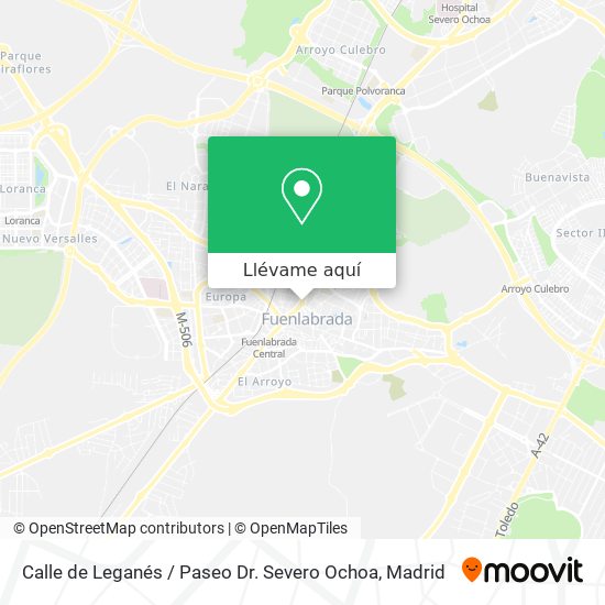 Mapa Calle de Leganés / Paseo Dr. Severo Ochoa