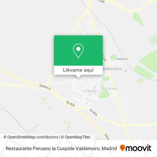 Mapa Restaurante Peruano la Cuspide Valdemoro