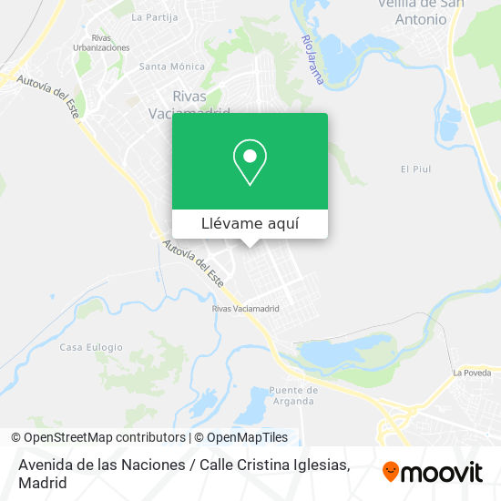 Mapa Avenida de las Naciones / Calle Cristina Iglesias