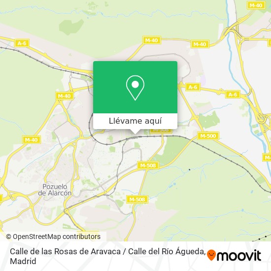 Mapa Calle de las Rosas de Aravaca / Calle del Río Águeda