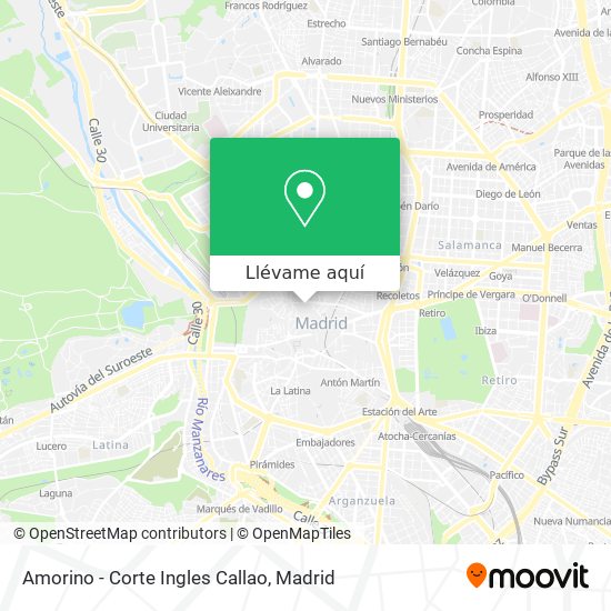 Mapa Amorino - Corte Ingles Callao