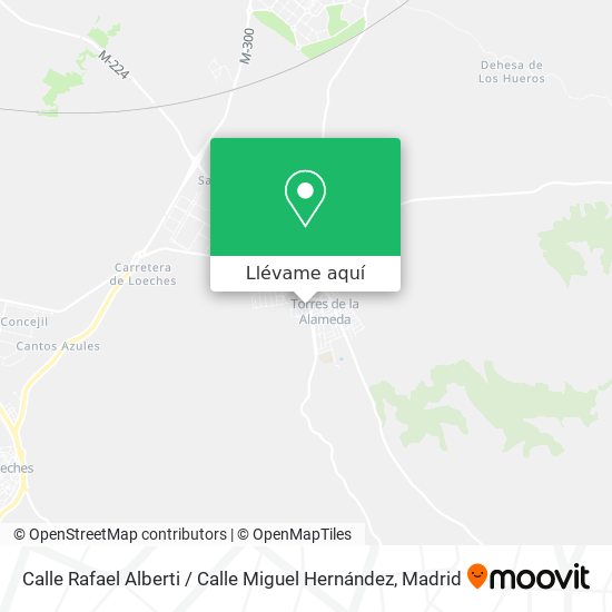 Mapa Calle Rafael Alberti / Calle Miguel Hernández