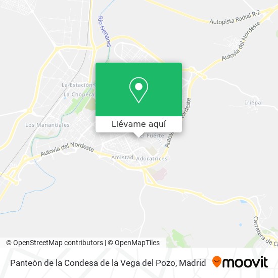 Mapa Panteón de la Condesa de la Vega del Pozo