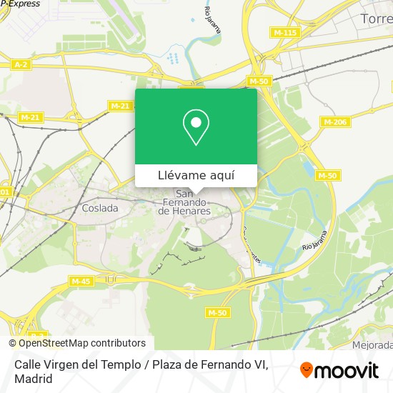 Mapa Calle Virgen del Templo / Plaza de Fernando VI