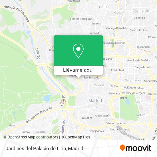 Mapa Jardines del Palacio de Liria