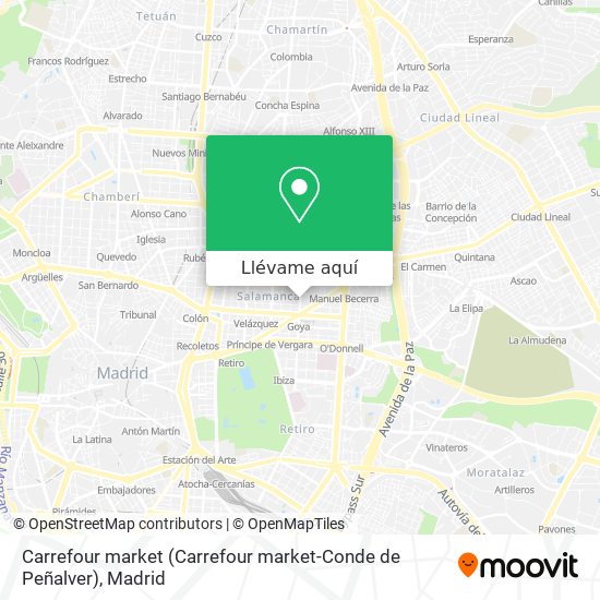 Mapa Carrefour market (Carrefour market-Conde de Peñalver)