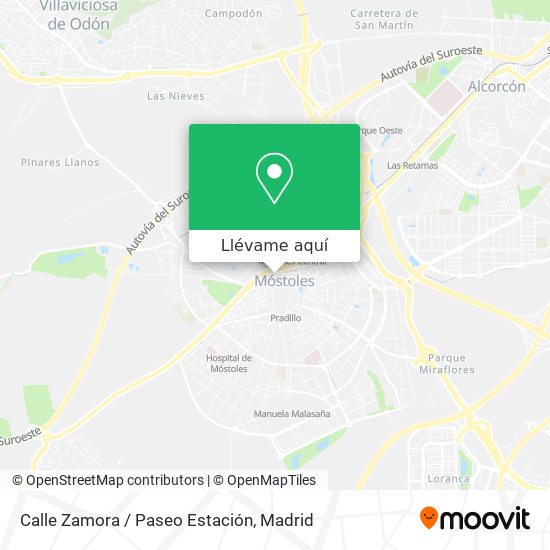 Mapa Calle Zamora / Paseo Estación
