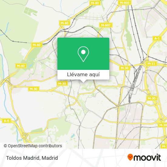 Mapa Toldos Madrid