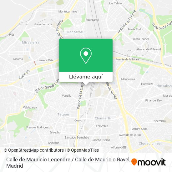 Mapa Calle de Mauricio Legendre / Calle de Mauricio Ravel