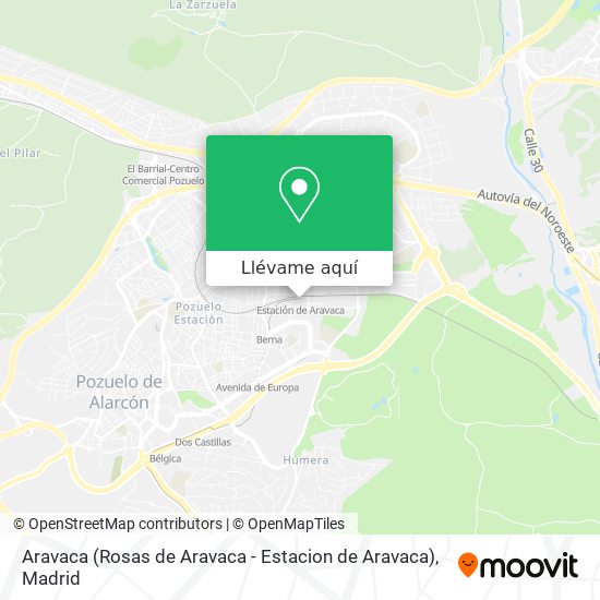 Mapa Aravaca (Rosas de Aravaca - Estacion de Aravaca)