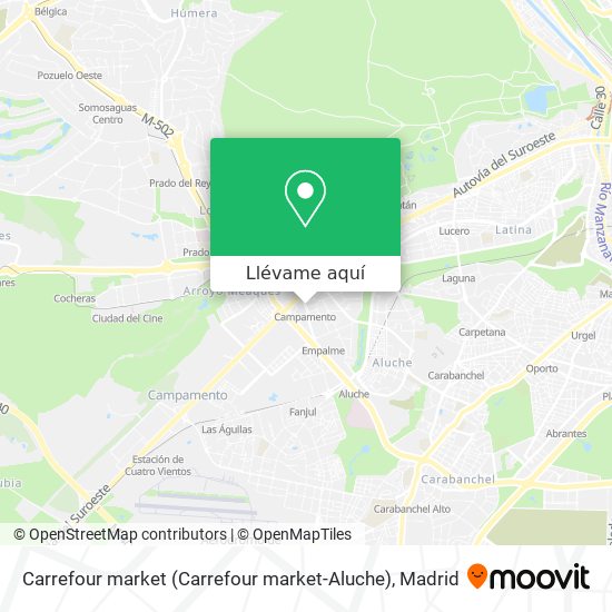 Mapa Carrefour market (Carrefour market-Aluche)