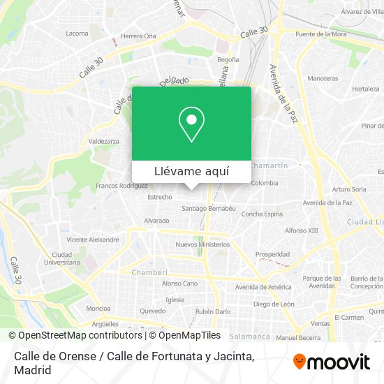 Mapa Calle de Orense / Calle de Fortunata y Jacinta