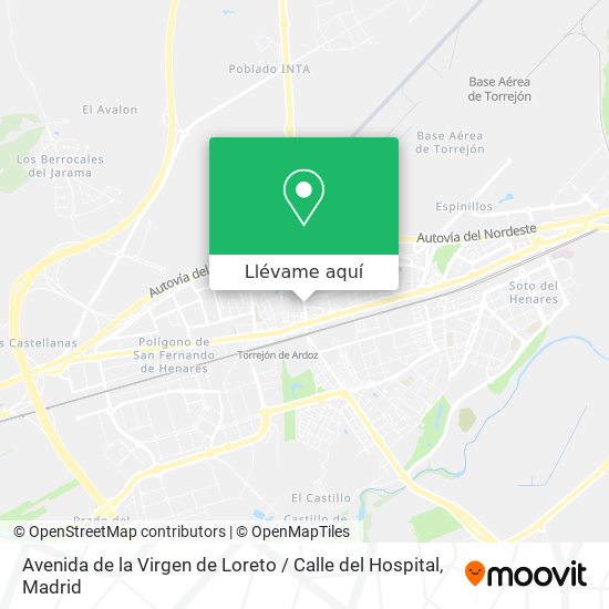 Mapa Avenida de la Virgen de Loreto / Calle del Hospital