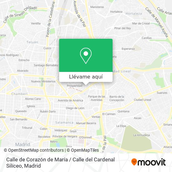 Mapa Calle de Corazón de María / Calle del Cardenal Silíceo