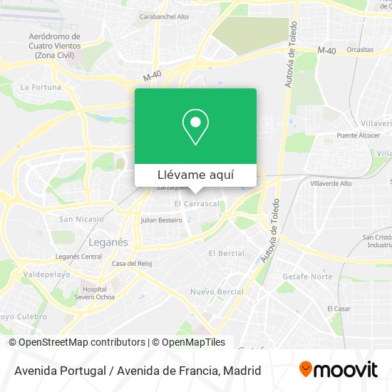 Mapa Avenida Portugal / Avenida de Francia