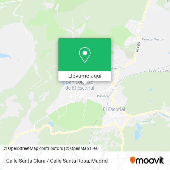Mapa Calle Santa Clara / Calle Santa Rosa