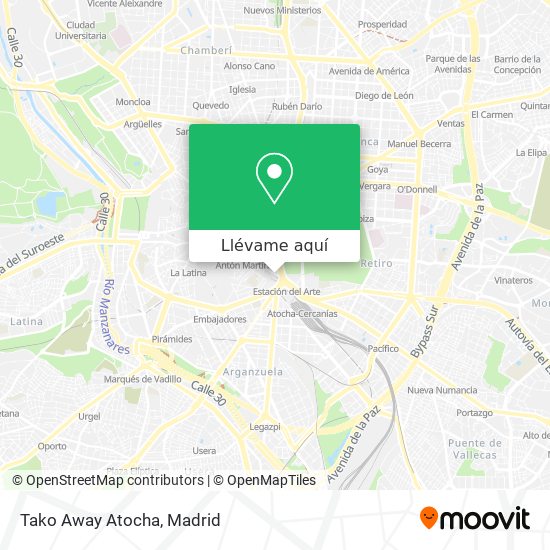 Mapa Tako Away Atocha