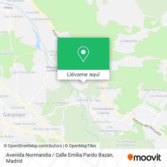 Mapa Avenida Normandía / Calle Emilia Pardo Bazán