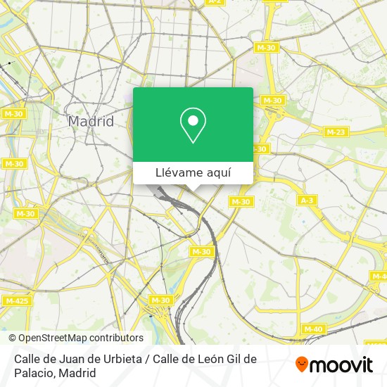 Mapa Calle de Juan de Urbieta / Calle de León Gil de Palacio