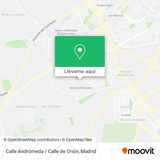 Mapa Calle Andrómeda / Calle de Orión